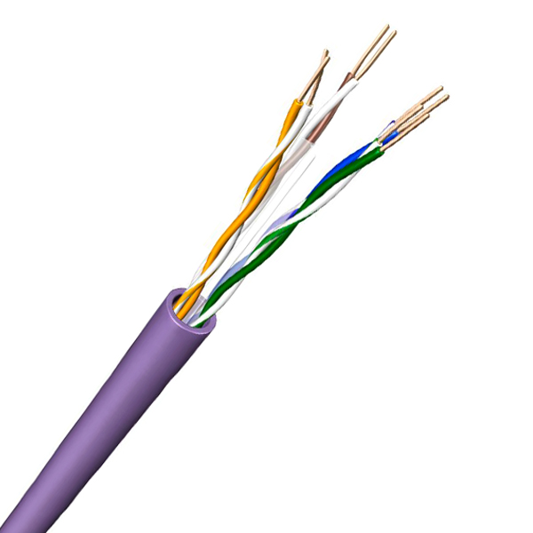 Draka Cat 6 U/UTP 24AWG Solid Data Cable LSOH Dca Violet, 305m